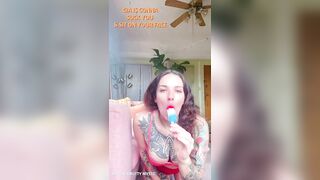 Real Amateur Sucking Popsicle Cock Slut JOI