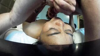 Hot Asian Mama takes a nice load of cum on her face