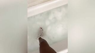 Sensual Bath Vlog with Petite Woman
