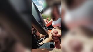 MILF Gives Me a Handjob in The Car