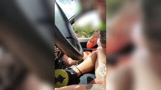 MILF Gives Me a Handjob in The Car