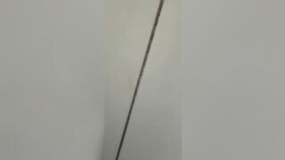 Slutty Spanish slut amateur milf LiaKahn masturbates in a train bathroom.