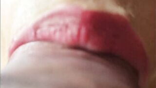 CLOSE UP POV: FUCK My Perfect LIPS with Your BIG HARD COCK and CUM In My MOUTH! BLOWJOB ASMR