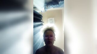 College girl material, big RUMP NUDE slut runs HOT water for SOLO Shower!