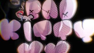 BadKittyXX inserting a giant arm dildo