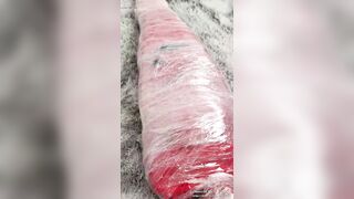 NANA Zentai and plastic 3 layers mummy bondage